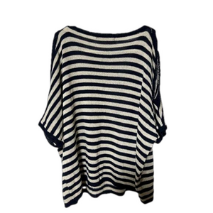 MANGO BASICS STRIPED KNIT BLOUSE size S